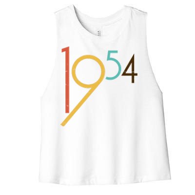 Retro Vintage 1954 70th Birthday Women's Racerback Cropped Tank