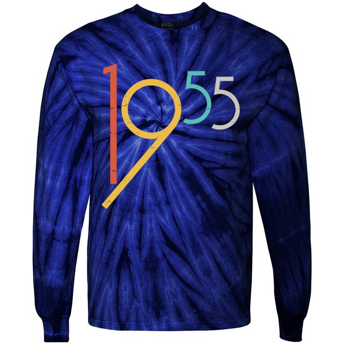 Retro Vintage 1955 70th Birthday Tie-Dye Long Sleeve Shirt