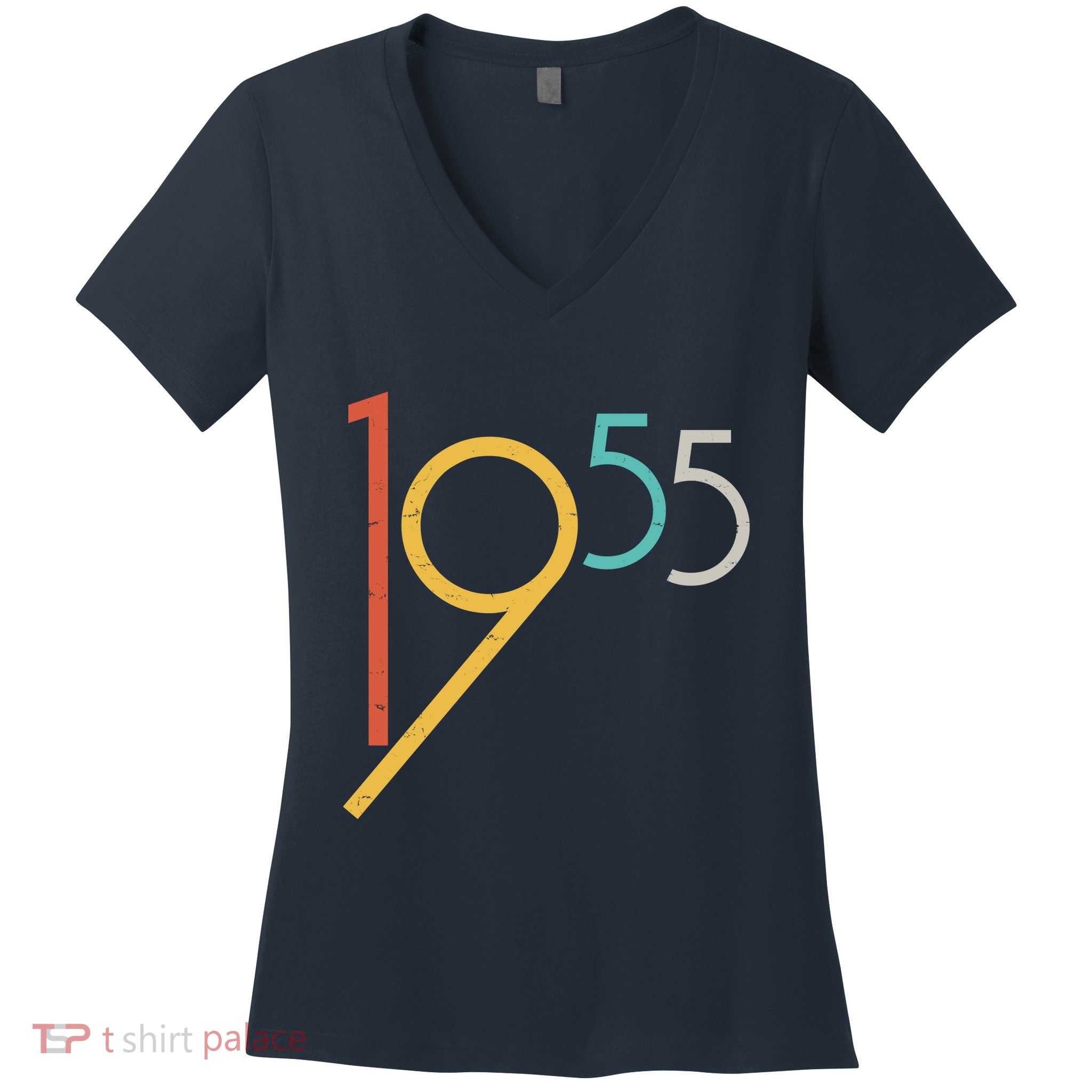 Retro Vintage 1955 70th Birthday Women's V-Neck T-Shirt