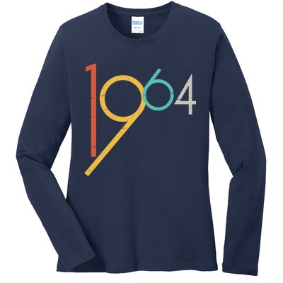 Retro Vintage 1964 60th Birthday Ladies Long Sleeve Shirt