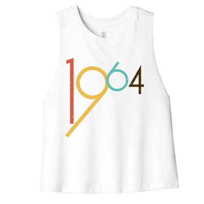 Retro Vintage 1964 60th Birthday Women's Racerback Cropped Tank