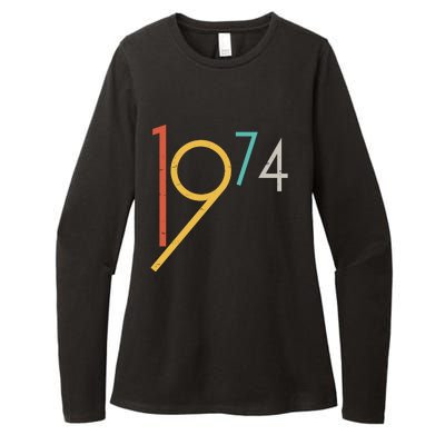 Retro Vintage 1974 50th Birthday Womens CVC Long Sleeve Shirt