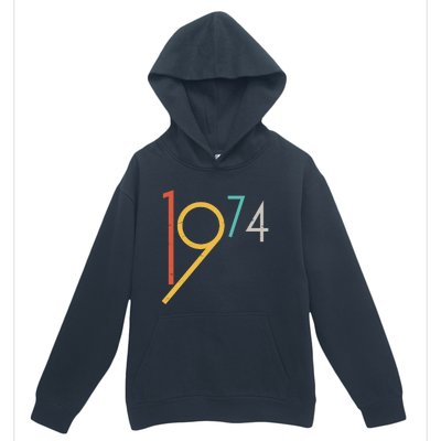 Retro Vintage 1974 50th Birthday Urban Pullover Hoodie