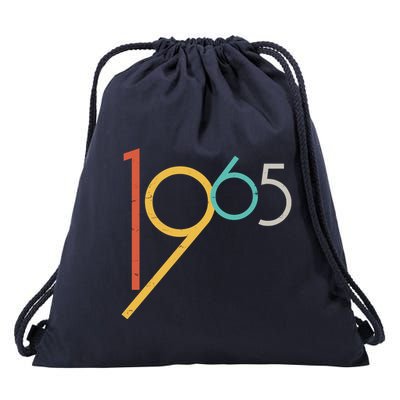 Retro Vintage 1965 60th Birthday Drawstring Bag