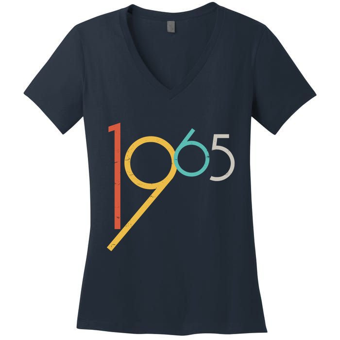 Retro Vintage 1965 60th Birthday Women's V-Neck T-Shirt
