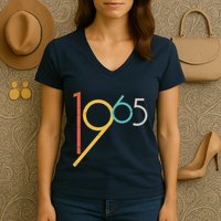 Retro Vintage 1965 60th Birthday Women's V-Neck T-Shirt
