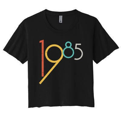 Retro Vintage 1985 40th Birthday Premium Women's Crop Top Tee