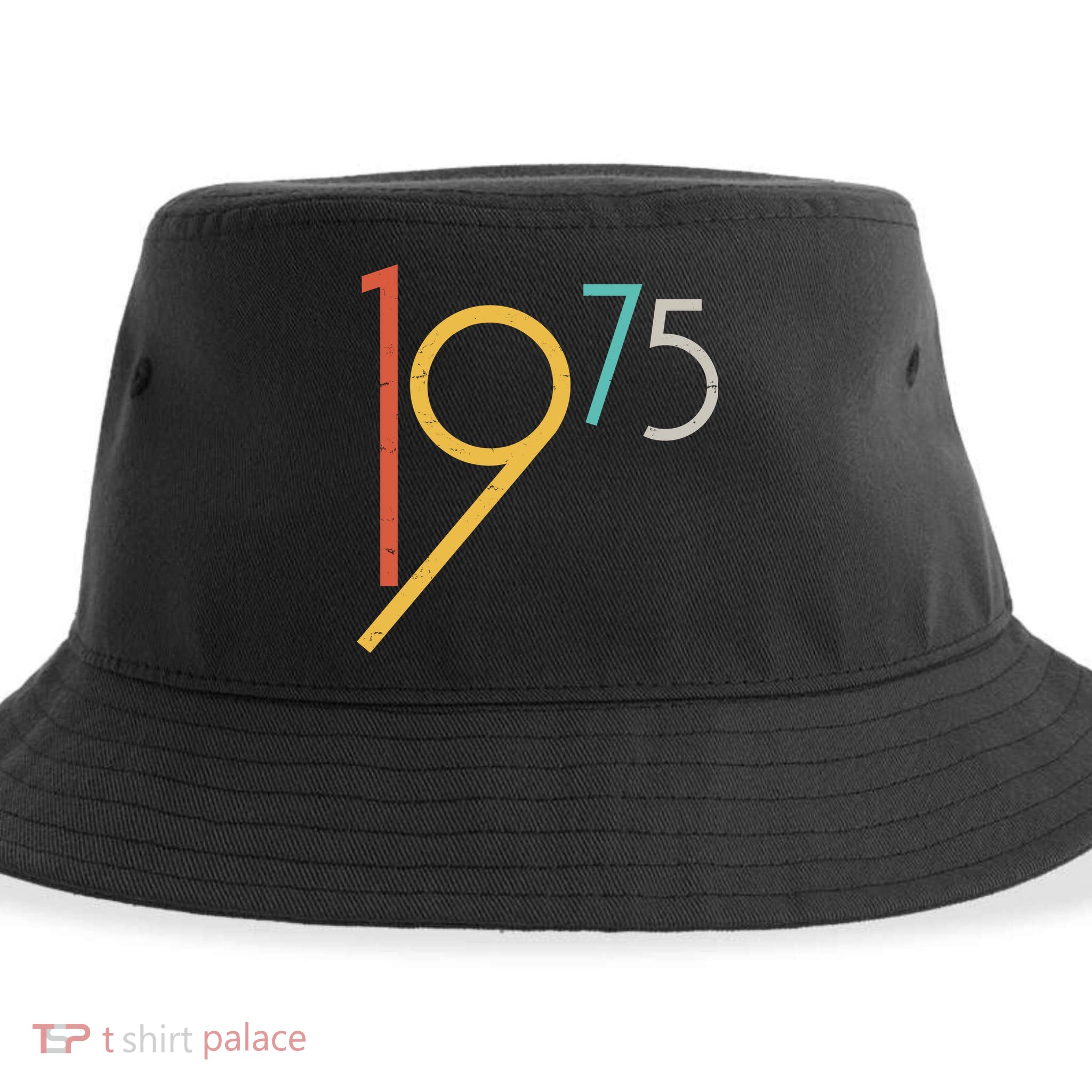 Retro Vintage 1975 50th Birthday Sustainable Bucket Hat