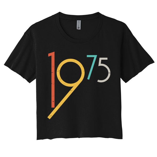Retro Vintage 1975 50th Birthday Crop Top