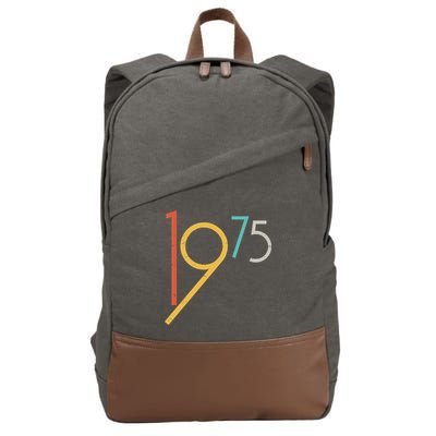 Retro Vintage 1975 50th Birthday Cotton Canvas Backpack