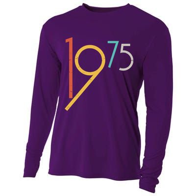 Retro Vintage 1975 50th Birthday Cooling Performance Long Sleeve Crew