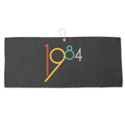 Retro Vintage 1984 40th Birthday Large Microfiber Waffle Golf Towel