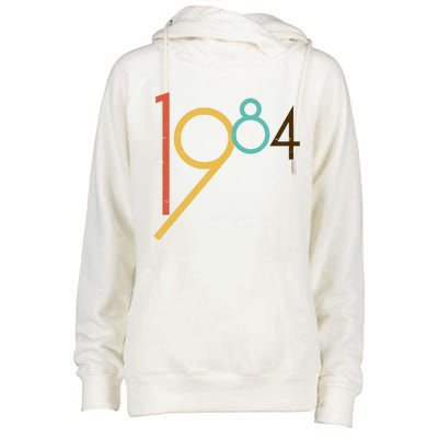 Retro Vintage 1984 40th Birthday Womens Funnel Neck Pullover Hood