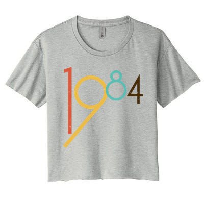 Retro Vintage 1984 40th Birthday Women's Crop Top Tee