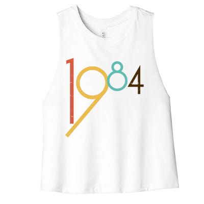 Retro Vintage 1984 40th Birthday Women's Racerback Cropped Tank