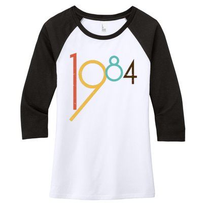 Retro Vintage 1984 40th Birthday Women's Tri-Blend 3/4-Sleeve Raglan Shirt