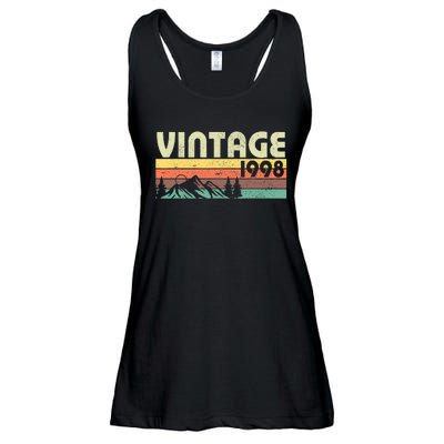 Retro Vintage 1998 Graphics 25th Birthday Gift 25 Years Old Ladies Essential Flowy Tank