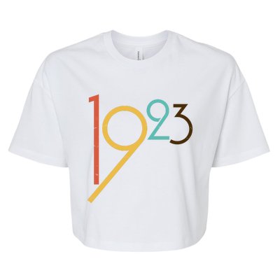 Retro Vintage 1923 100th Birthday Bella+Canvas Jersey Crop Tee