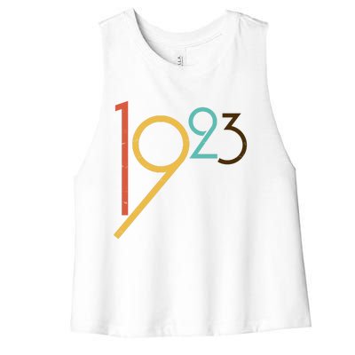 Retro Vintage 1923 100th Birthday Women's Racerback Cropped Tank