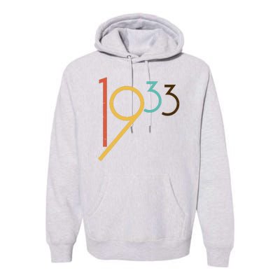 Retro Vintage 1933 90th Birthday Premium Hoodie