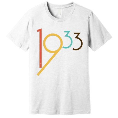 Retro Vintage 1933 90th Birthday Premium T-Shirt