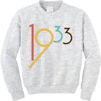 Retro Vintage 1933 90th Birthday Kids Sweatshirt