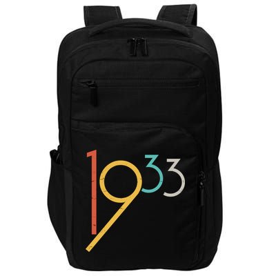 Retro Vintage 1933 90th Birthday Impact Tech Backpack