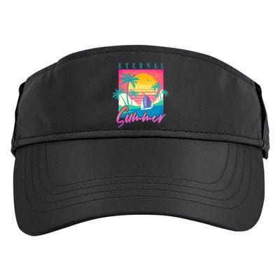 Retro Vintage 1980s Eternal Summer Tropical Vacation Time Adult Drive Performance Visor