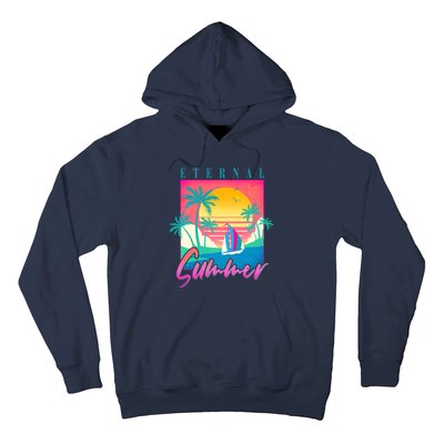 Retro Vintage 1980s Eternal Summer Tropical Vacation Time Hoodie