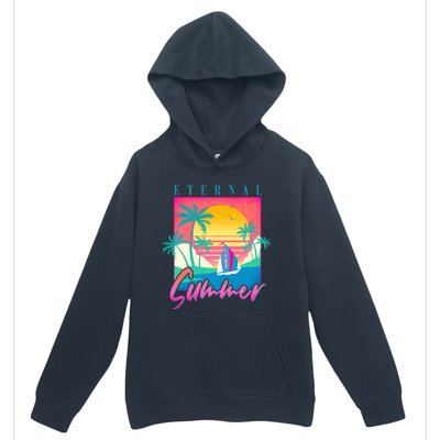 Retro Vintage 1980s Eternal Summer Tropical Vacation Time Urban Pullover Hoodie