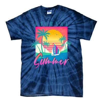 Retro Vintage 1980s Eternal Summer Tropical Vacation Time Tie-Dye T-Shirt