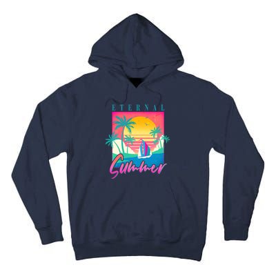 Retro Vintage 1980s Eternal Summer Tropical Vacation Time Tall Hoodie