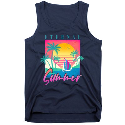 Retro Vintage 1980s Eternal Summer Tropical Vacation Time Tank Top