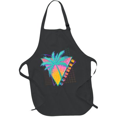 Retro Vintage 1980s Summer Palm Tree Summer Vacation Time Apron