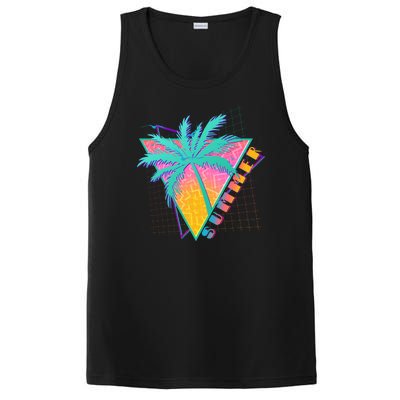 Retro Vintage 1980s Summer Palm Tree Summer Vacation Time PosiCharge Competitor Tank