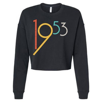 Retro Vintage 1953 70th Birthday Cropped Pullover Crew