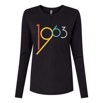 Retro Vintage 1963 60th Birthday Womens Cotton Relaxed Long Sleeve T-Shirt