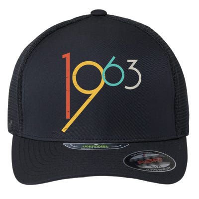 Retro Vintage 1963 60th Birthday Flexfit Unipanel Trucker Cap