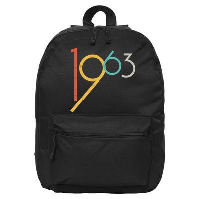 Retro Vintage 1963 60th Birthday 16 in Basic Backpack