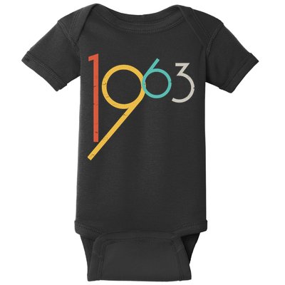 Retro Vintage 1963 60th Birthday Baby Bodysuit