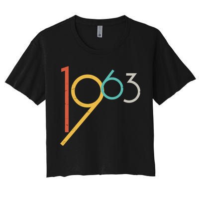 Retro Vintage 1963 60th Birthday Crop Top