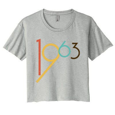 Retro Vintage 1963 60th Birthday Women's Crop Top Tee