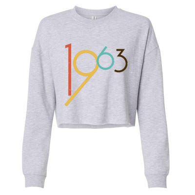 Retro Vintage 1963 60th Birthday Cropped Pullover Crew