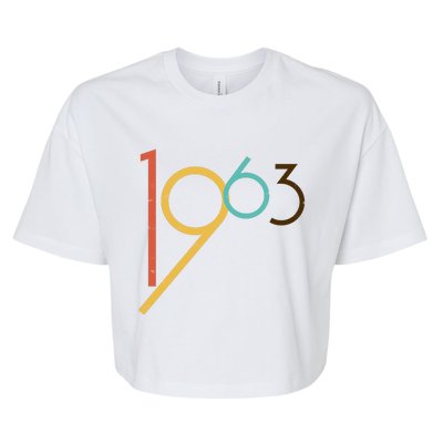 Retro Vintage 1963 60th Birthday Bella+Canvas Jersey Crop Tee