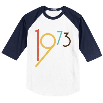 Retro Vintage 1973 50th Birthday Baseball Sleeve Shirt