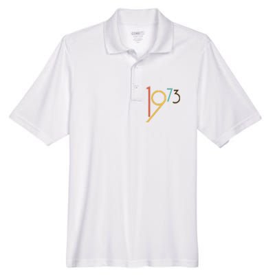 Retro Vintage 1973 50th Birthday Men's Origin Performance Pique Polo