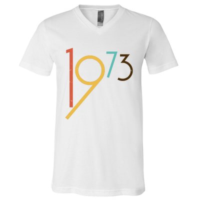 Retro Vintage 1973 50th Birthday V-Neck T-Shirt