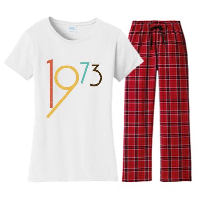 Retro Vintage 1973 50th Birthday Women's Flannel Pajama Set