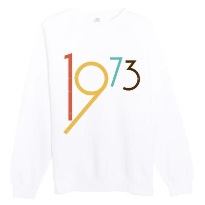 Retro Vintage 1973 50th Birthday Premium Crewneck Sweatshirt