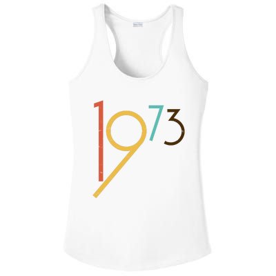 Retro Vintage 1973 50th Birthday Ladies PosiCharge Competitor Racerback Tank